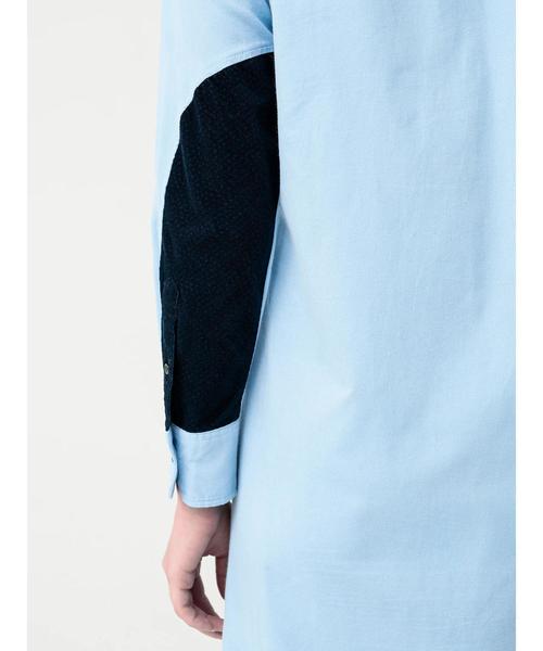 koe×THOM BROWNE（コエトムブラウン）の「WOMENS SHIRTDRESS（シャツワンピース・レディース・レッド/ブルー・MEDIUM/SMALL/LARGE）」の21枚目の写真