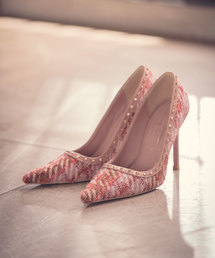 【新品未使用】エイミーイストワール ブロッサムツイードスタッズトリムパンプス EIMY ISTOIRE（エイミーイストワール）の「MALHIA K ブロッサム