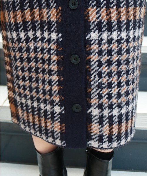 TODAYFUL（トゥデイフル）の「チェックニットスカート（スカート・レディース・ネイビー/ブラウン・FREE）」の12枚目の写真