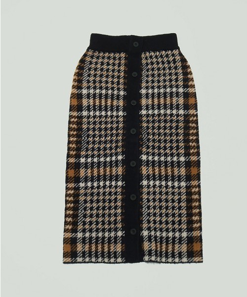 TODAYFUL（トゥデイフル）の「チェックニットスカート（スカート・レディース・ネイビー/ブラウン・FREE）」の13枚目の写真
