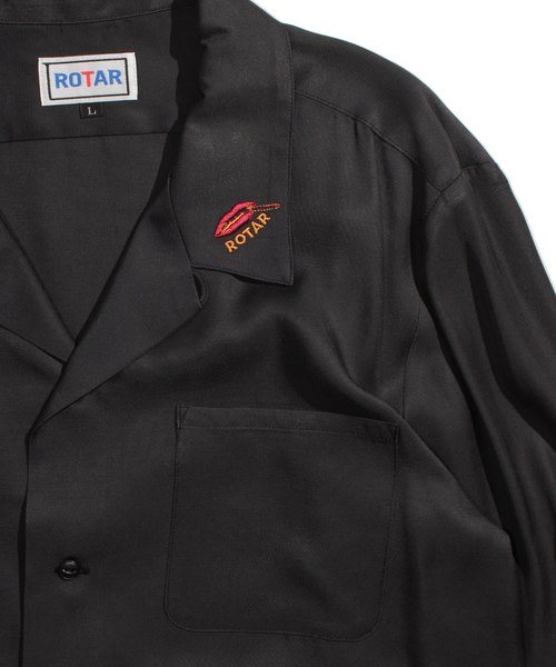ROTAR(ローター)の「Rayon open collar shirt レーヨン オープンカラーシャツ(シャツ/ブラウス・メンズ・チャコールグレー/アイボリー/ピンク系その他・MEDIUM/LARGE)」の9枚目の写真
