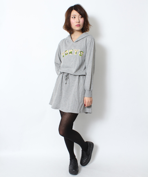 WEGO（ウィゴー）の「WEGO/TOKYOパーカーワンピース（ワンピース・レディース・ネイビー/杢グレー・FREE）」の13枚目の写真