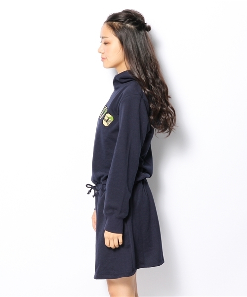 WEGO（ウィゴー）の「WEGO/TOKYOパーカーワンピース（ワンピース・レディース・ネイビー/杢グレー・FREE）」の4枚目の写真