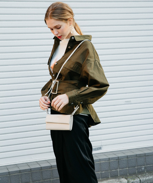 YAHKI（ヤーキ）の「【YAHKI(ヤーキ)】《STUDIOUS別注》お財布ショルダーミニバッグ YH-246（ショルダーバッグ・レディース・ブラック/ベージュ・FREE）」の19枚目の写真