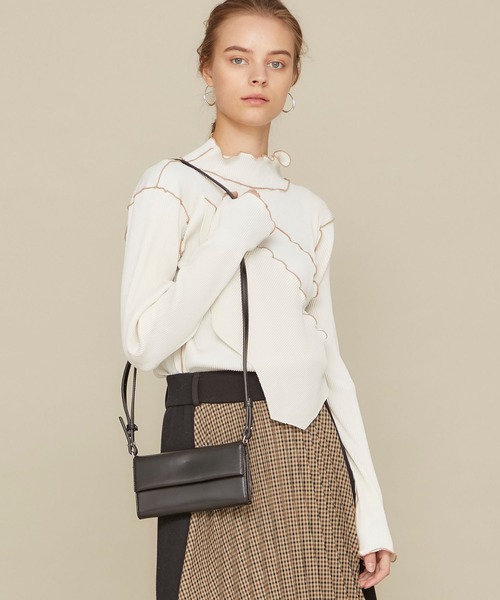 YAHKI（ヤーキ）の「【YAHKI(ヤーキ)】《STUDIOUS別注》お財布ショルダーミニバッグ YH-246（ショルダーバッグ・レディース・ブラック/ベージュ・FREE）」の15枚目の写真