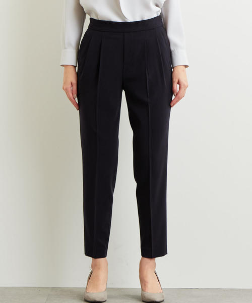 green label relaxing（グリーンレーベルリラクシング）の「[手洗い可能/パウダリードレープ]◆D テーパード パンツ NV/BK ◆（その他パンツ・レディース・ブラック/ネイビー・34/36/38/42/44/40/46）」の4枚目の写真