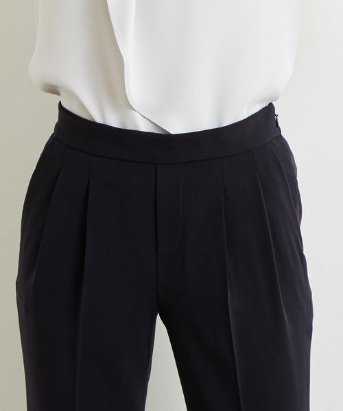 green label relaxing（グリーンレーベルリラクシング）の「[手洗い可能/パウダリードレープ]◆D テーパード パンツ NV/BK ◆（その他パンツ・レディース・ブラック/ネイビー・34/36/38/42/44/40/46）」の7枚目の写真