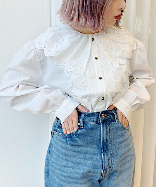 apres jour(アプレジュール)の「コットンレース襟コンシャス【ZOZOTOWN限定アイテム】NEW(シャツ/ブラウス・レディース・オフホワイト/ブラック・フリー)」の5枚目の写真