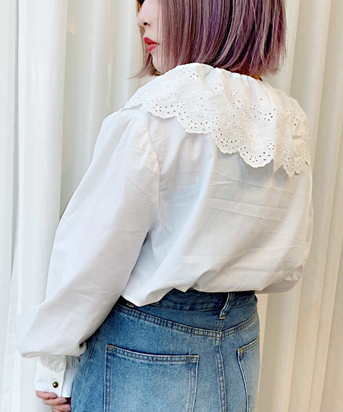 apres jour(アプレジュール)の「コットンレース襟コンシャス【ZOZOTOWN限定アイテム】NEW(シャツ/ブラウス・レディース・オフホワイト/ブラック・フリー)」の7枚目の写真