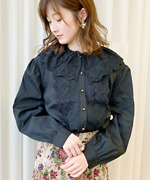 apres jour(アプレジュール)の「コットンレース襟コンシャス【ZOZOTOWN限定アイテム】NEW(シャツ/ブラウス・レディース・オフホワイト/ブラック・フリー)」の8枚目の写真