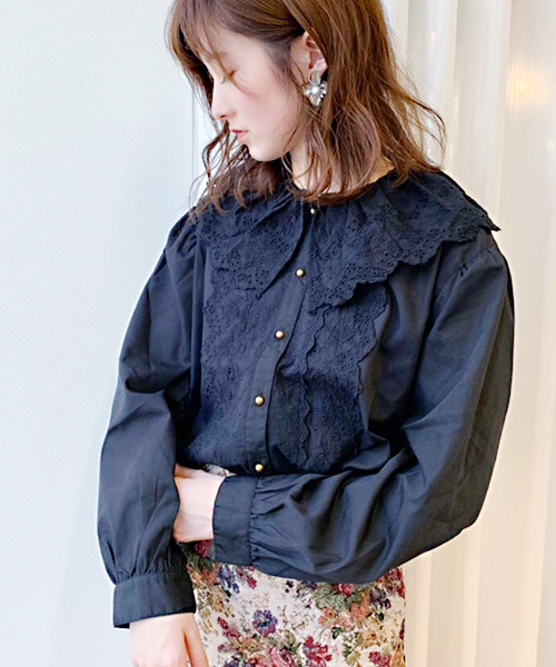 apres jour(アプレジュール)の「コットンレース襟コンシャス【ZOZOTOWN限定アイテム】NEW(シャツ/ブラウス・レディース・オフホワイト/ブラック・フリー)」の9枚目の写真