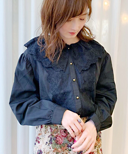 apres jour(アプレジュール)の「コットンレース襟コンシャス【ZOZOTOWN限定アイテム】NEW(シャツ/ブラウス・レディース・オフホワイト/ブラック・フリー)」の11枚目の写真