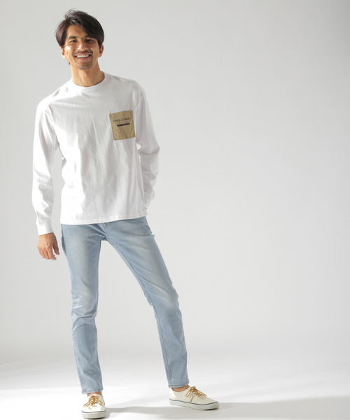 BAYFLOW(ベイフロー)の「ハイパーストレッチスリムデニム19SS(BASIC)(デニムパンツ・メンズ・サックスブルー/クリアブルー・32inch/30inch/28inch/31inch/29inch)」の3枚目の写真