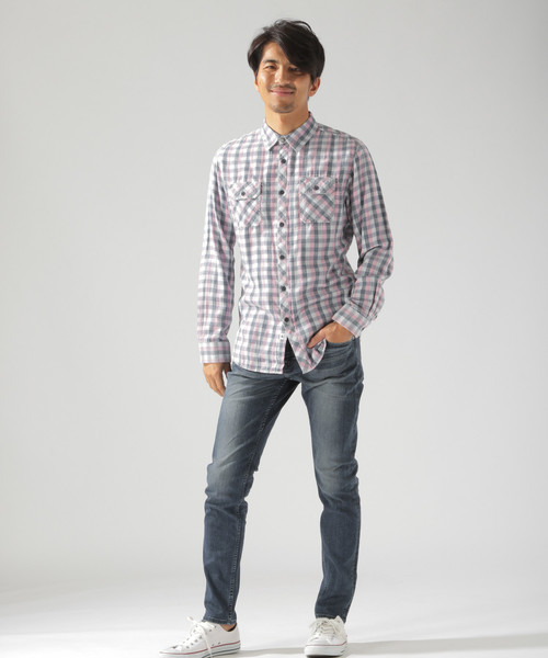 BAYFLOW(ベイフロー)の「ハイパーストレッチスリムデニム19SS(BASIC)(デニムパンツ・メンズ・サックスブルー/クリアブルー・32inch/30inch/28inch/31inch/29inch)」の5枚目の写真