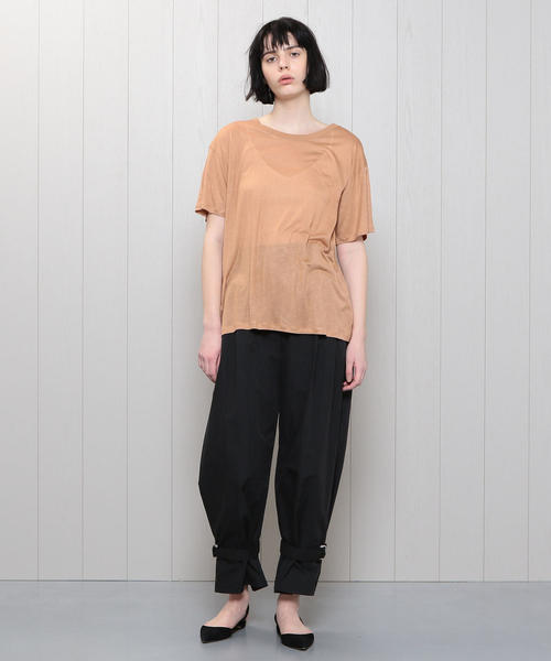 BASERANGE（ベースレンジ）の「＜BASERANGE＞LOOSE T-SHIRT/Tシャツ（Tシャツ/カットソー・レディース・ナチュラル/ブラック・SMALL/MEDIUM/FREE）」の8枚目の写真