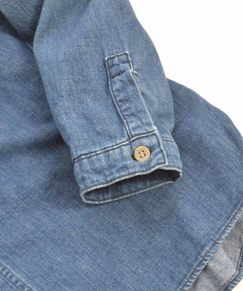 orSlow（オアスロウ）の「orSlow/オアスロウ NO COLLAR DENIM SHIRT（シャツ/ブラウス・メンズ・ブルー・2/4/3）」の8枚目の写真