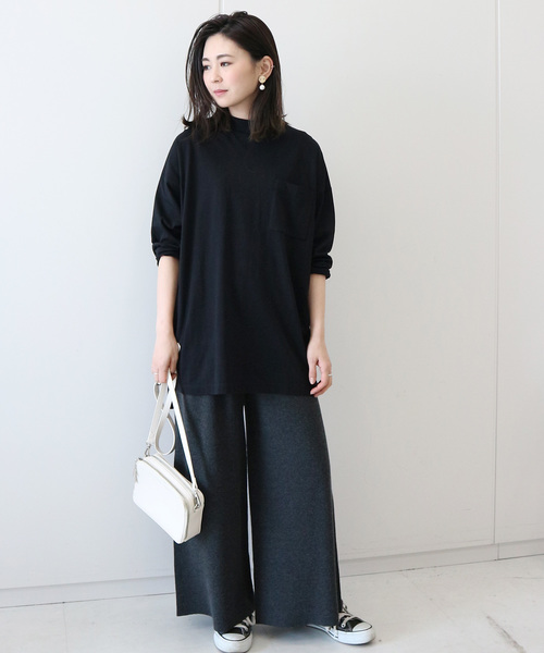 AMERICAN HOLIC（アメリカンホリック）の「ポケット付カットチュニック1（Tシャツ/カットソー・レディース・ブラック/ネイビー/ホワイト系その他/カーキ・FREE）」の10枚目の写真