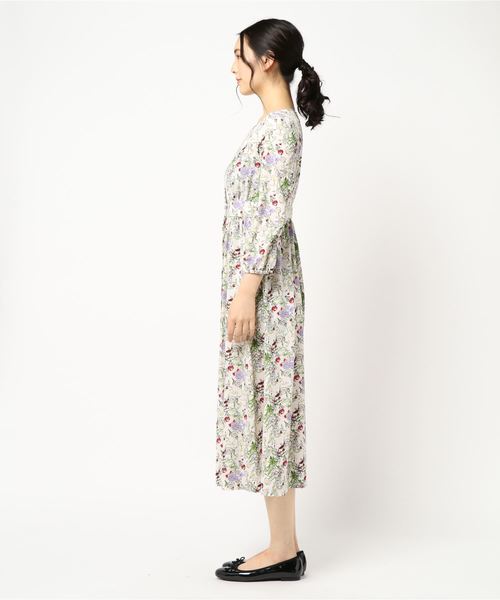 FREE'S MART（フリーズマート）の「スプリングフラワーワンピース（ワンピース・レディース・ホワイト系その他/イエロー系その他/ダークネイビー・FREE）」の5枚目の写真