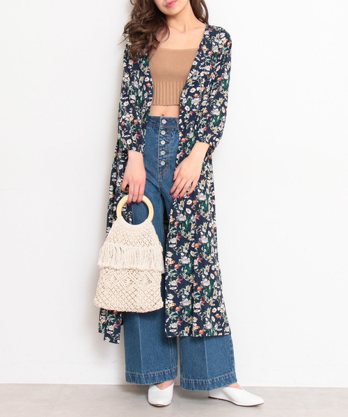 FREE'S MART（フリーズマート）の「スプリングフラワーワンピース（ワンピース・レディース・ホワイト系その他/イエロー系その他/ダークネイビー・FREE）」の3枚目の写真