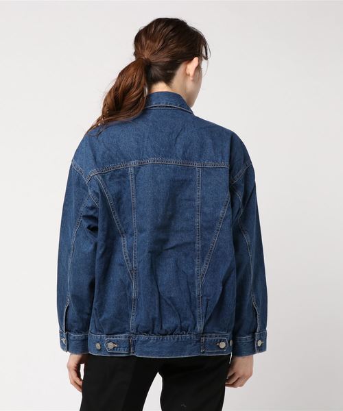 WEGO（ウィゴー）の「WEGO/タックBIG Gジャン（デニムジャケット・レディース・インディゴブルー/ダークインディゴブルー/ライトインディゴブルー・FREE）」の5枚目の写真