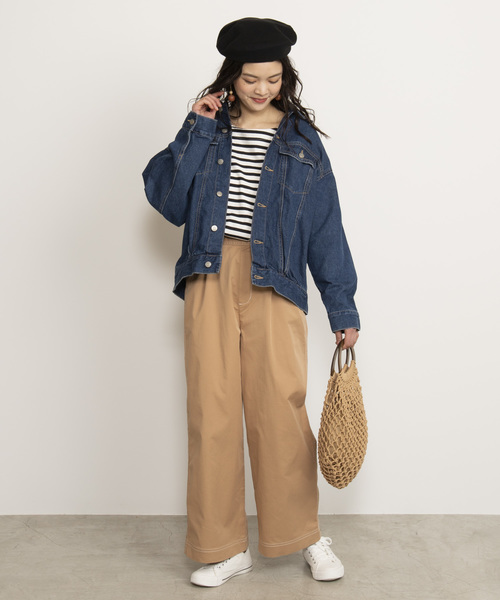 WEGO（ウィゴー）の「WEGO/タックBIG Gジャン（デニムジャケット・レディース・インディゴブルー/ダークインディゴブルー/ライトインディゴブルー・FREE）」の11枚目の写真