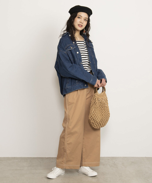 WEGO（ウィゴー）の「WEGO/タックBIG Gジャン（デニムジャケット・レディース・インディゴブルー/ダークインディゴブルー/ライトインディゴブルー・FREE）」の17枚目の写真