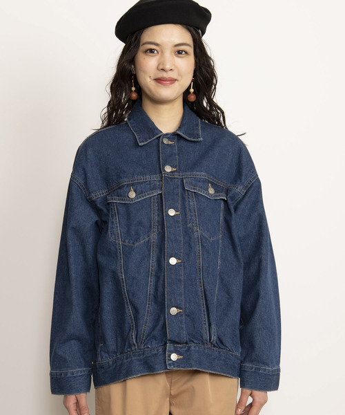 WEGO（ウィゴー）の「WEGO/タックBIG Gジャン（デニムジャケット・レディース・インディゴブルー/ダークインディゴブルー/ライトインディゴブルー・FREE）」の16枚目の写真