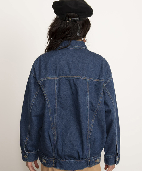WEGO（ウィゴー）の「WEGO/タックBIG Gジャン（デニムジャケット・レディース・インディゴブルー/ダークインディゴブルー/ライトインディゴブルー・FREE）」の12枚目の写真