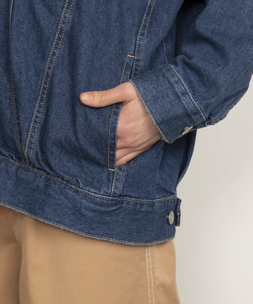 WEGO（ウィゴー）の「WEGO/タックBIG Gジャン（デニムジャケット・レディース・インディゴブルー/ダークインディゴブルー/ライトインディゴブルー・FREE）」の14枚目の写真
