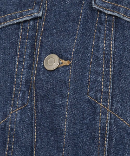 WEGO（ウィゴー）の「WEGO/タックBIG Gジャン（デニムジャケット・レディース・インディゴブルー/ダークインディゴブルー/ライトインディゴブルー・FREE）」の7枚目の写真