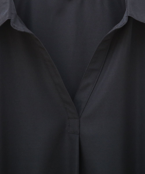 Luz Llena(ラズレナ)の「エステルブロードスキッパーシャツ(シャツ/ブラウス・レディース・ブラック/オフホワイト/グレイッシュベージュ・MEDIUM)」の7枚目の写真