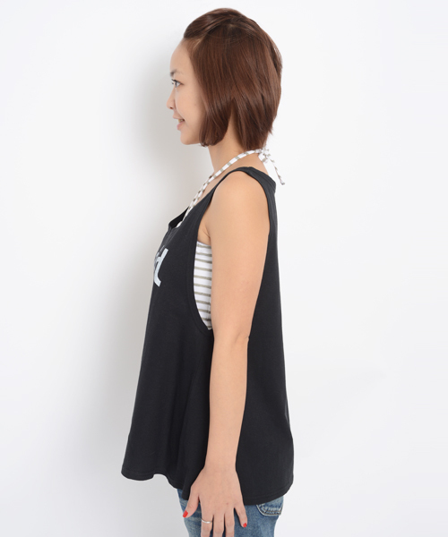 X-girl（エックスガール）の「2 PIECE SET TOP（Tシャツ/カットソー・レディース・ホワイト/ブラック/ピンク・1/2）」の9枚目の写真