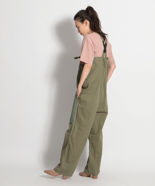 niko and...(ニコアンド)の「微配色ハギハギワークサロペット(サロペット/オーバーオール・レディース・ネイビー/カーキ・MEDIUM/LARGE)」の13枚目の写真