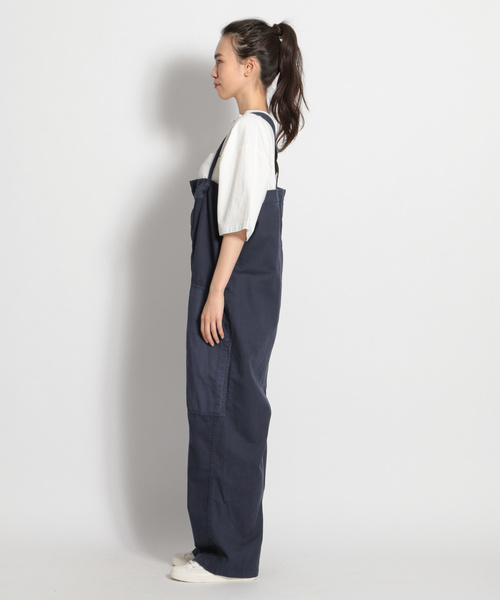 niko and...(ニコアンド)の「微配色ハギハギワークサロペット(サロペット/オーバーオール・レディース・ネイビー/カーキ・MEDIUM/LARGE)」の5枚目の写真