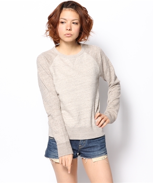 goa（ゴア）の「粗挽き杢 裏毛ﾗｸﾞﾗﾝﾌﾟﾙｵｰﾊﾞｰ（Tシャツ/カットソー・レディース・グレー/モカ/ベージュ・FREE）」の3枚目の写真