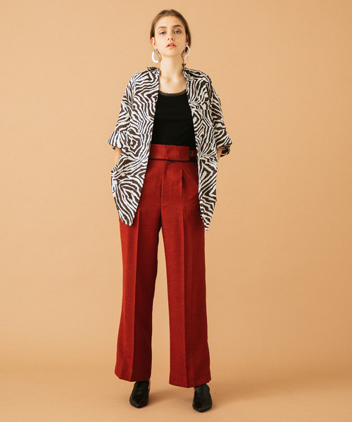 UNITED TOKYO（ユナイテッドトウキョウ）の「オーガンシャツチュニック（シャツ/ブラウス・レディース・ベージュ/マルチ/ブラック・1）」の22枚目の写真