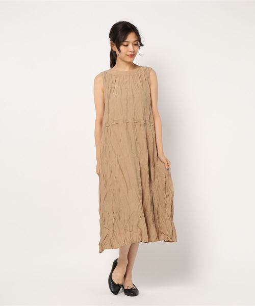 KOBE LETTUCE(コウベレタス)の「ワッシャーノースリーブマキシワンピース(ワンピース・レディース・レッド系その他/ベージュ/ブラウン系その他/ミント・FREE)」の1枚目の写真