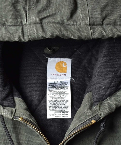 Carhartt(カーハート)の「【ヴィンテージ古着】Carhartt/カーハート アクティブパーカー(ブルゾン・メンズ・カーキ・MEDIUM)」の4枚目の写真