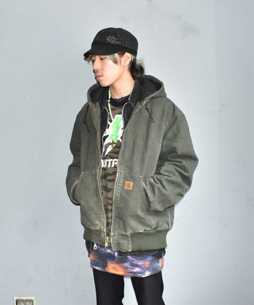 Carhartt(カーハート)の「【ヴィンテージ古着】Carhartt/カーハート アクティブパーカー(ブルゾン・メンズ・カーキ・MEDIUM)」の5枚目の写真