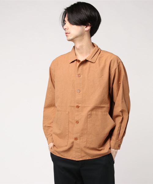 Denime（ドゥニーム）の「カバーオールシャツ（シャツ/ブラウス・メンズ・オリーブ/ライトブラウン/スミクロ・MEDIUM/LARGE/X-LARGE）」の7枚目の写真