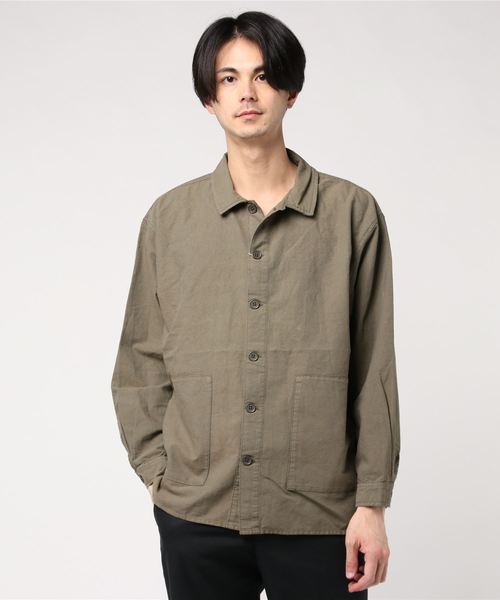 Denime（ドゥニーム）の「カバーオールシャツ（シャツ/ブラウス・メンズ・オリーブ/ライトブラウン/スミクロ・MEDIUM/LARGE/X-LARGE）」の8枚目の写真