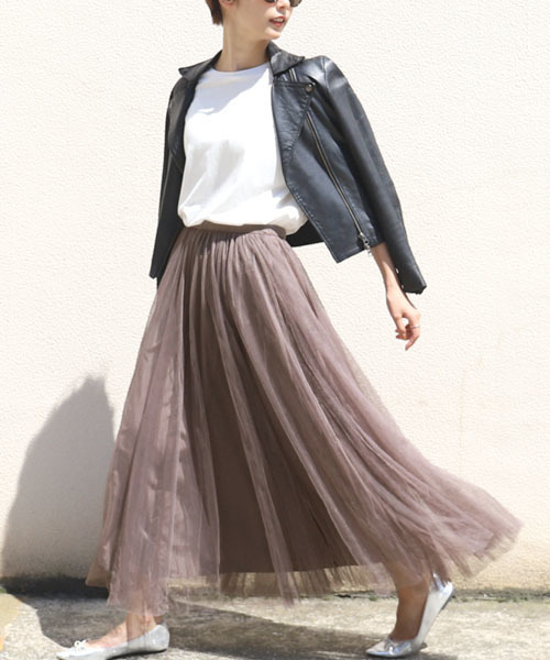 coca（coca）（コカ）の「長さ選べる上品カラーチュールスカート(SHORT)（スカート・レディース・ブラック/ベージュ/パープル/ブラウン/ラベンダー/ライトグレー/アイボリー/チャコールグレー・ONE SIZE）」の7枚目の写真