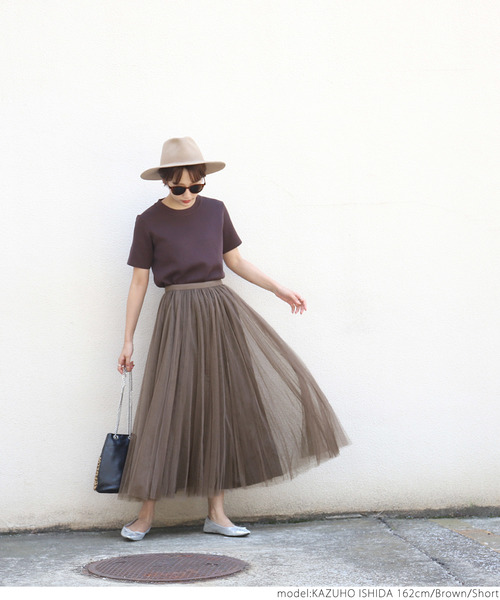 coca（coca）（コカ）の「長さ選べる上品カラーチュールスカート(SHORT)（スカート・レディース・ブラック/ベージュ/パープル/ブラウン/ラベンダー/ライトグレー/アイボリー/チャコールグレー・ONE SIZE）」の14枚目の写真