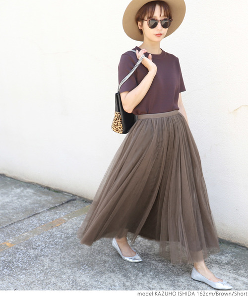 coca（coca）（コカ）の「長さ選べる上品カラーチュールスカート(SHORT)（スカート・レディース・ブラック/ベージュ/パープル/ブラウン/ラベンダー/ライトグレー/アイボリー/チャコールグレー・ONE SIZE）」の19枚目の写真