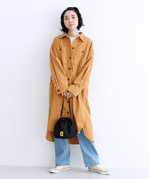 Merlot メルロー の コーデュロイシャツワンピース052 7591 シャツワンピース Wear