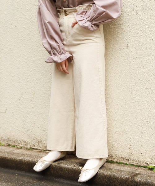 apres jour(アプレジュール)の「デニムワイドパンツ【ZOZOTOWN限定アイテム】(デニムパンツ・レディース・ブラック/オフホワイト/インディゴブルー・フリー)」の2枚目の写真