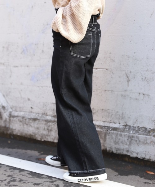 apres jour(アプレジュール)の「デニムワイドパンツ【ZOZOTOWN限定アイテム】(デニムパンツ・レディース・ブラック/オフホワイト/インディゴブルー・フリー)」の9枚目の写真