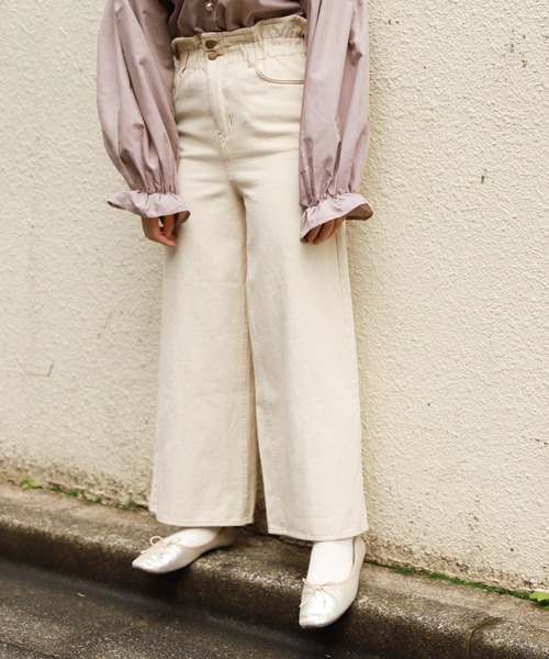 apres jour(アプレジュール)の「デニムワイドパンツ【ZOZOTOWN限定アイテム】(デニムパンツ・レディース・ブラック/オフホワイト/インディゴブルー・フリー)」の14枚目の写真