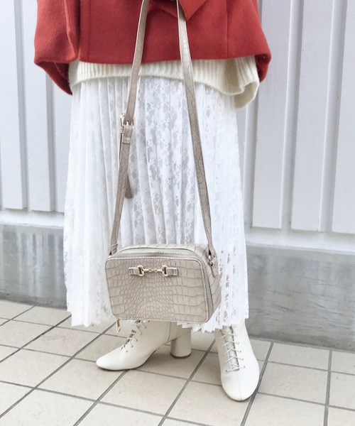 archives（アルシーヴ）の「クロコスクエアショルダー（ショルダーバッグ・レディース・ブラック/ブラウン/グレー系その他・MEDIUM）」の13枚目の写真