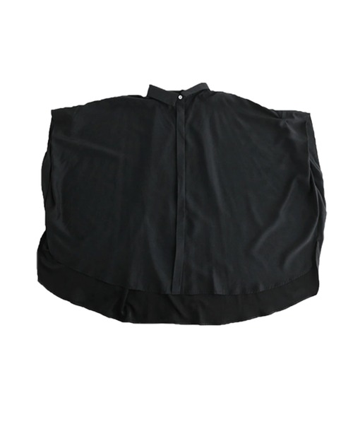 antiqua(アンティカ)の「半袖ワイドシャツ(シャツ/ブラウス・レディース・オフホワイト/ブラウン系その他/ブラック・FREE)」の9枚目の写真